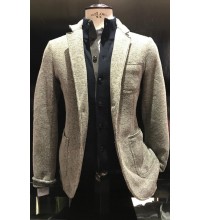 Giacca Lana Cotta Grigio Chiaro